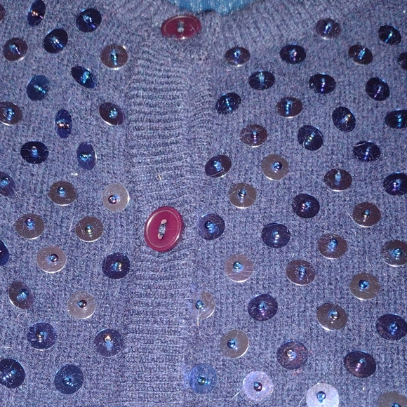 Nina Patrick sequin cardigan ptp 19 " - Picture 3 of 6
